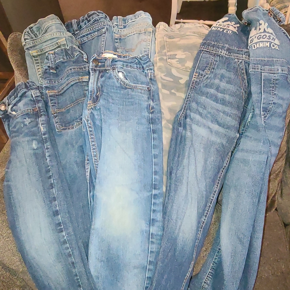 Kids size 5 Jeans and Bibs Lot